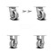 Service Caster 4 Inch V Groove Semi Steel Caster Set with Roller Bearings 2 Swivel Lock 2 Rigid SCC-30CS420-VGR-BSL-2-R-2 - alternate 1